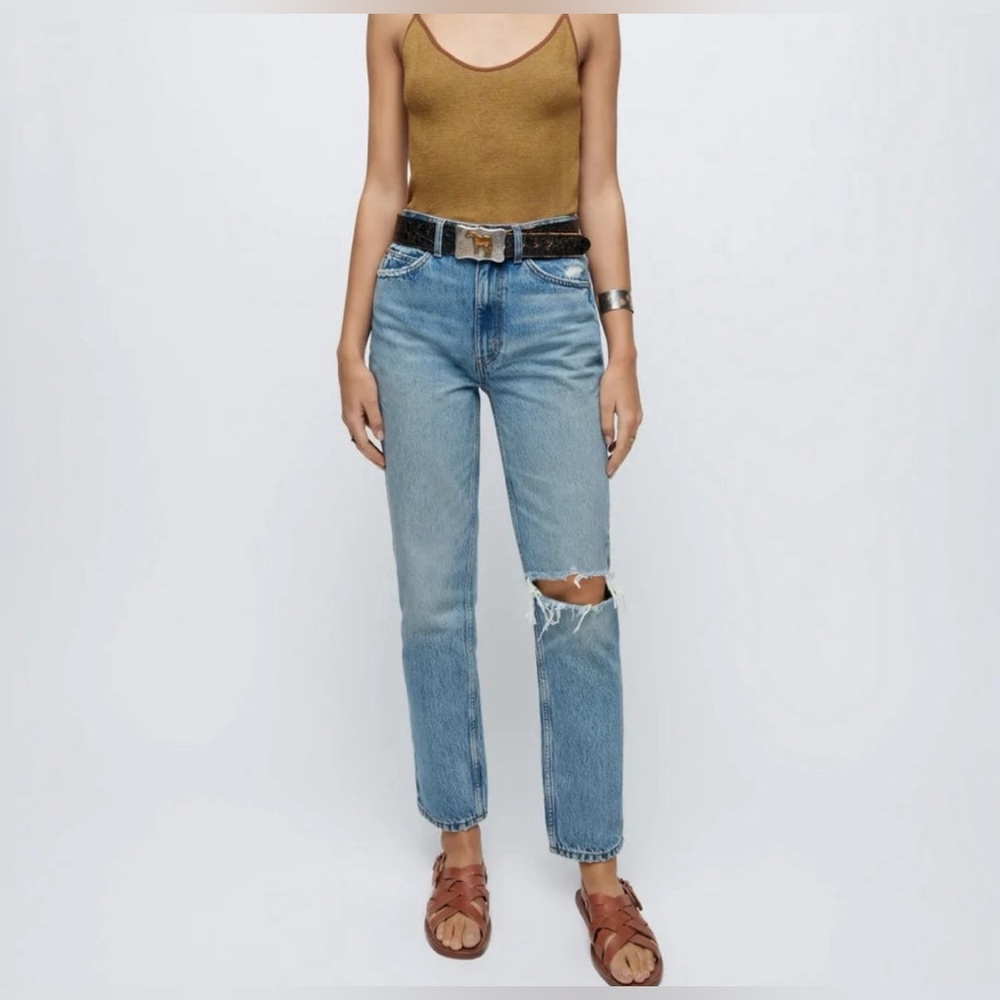 Re/Done Distressed 70s Straight in Worn Medium Raf 25